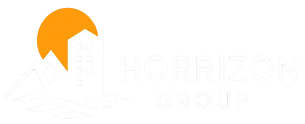 Mountain and building logo design